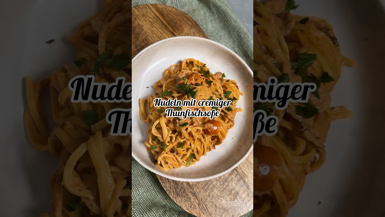Nudeln mit cremiger Thunfischso&szlig;e #pasta #nudeln #foodie #thunfisch #foodie #tonbalığı #makarna