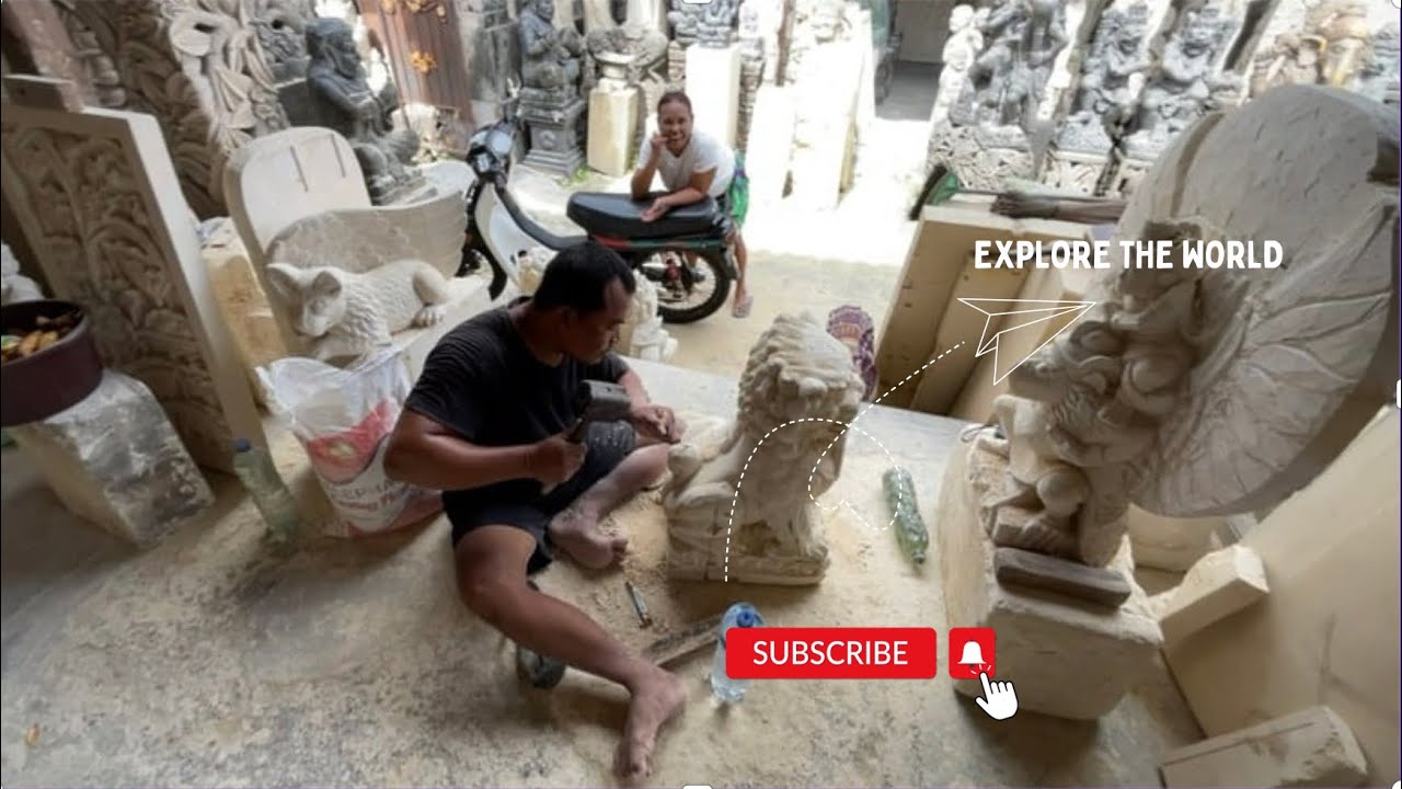 🇮🇩 Exploring Bali’s Stone Carving Village:🗿A Craftsmanship Legacy