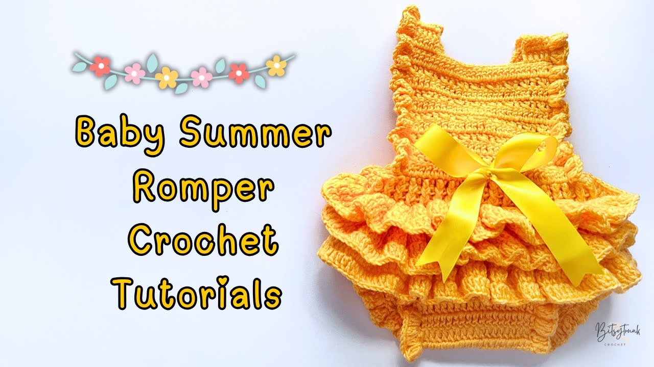 Quick & Easy Crochet  Baby Ruffle Romper (0-3months)| Step By Step Beginner Friendly Tutorial