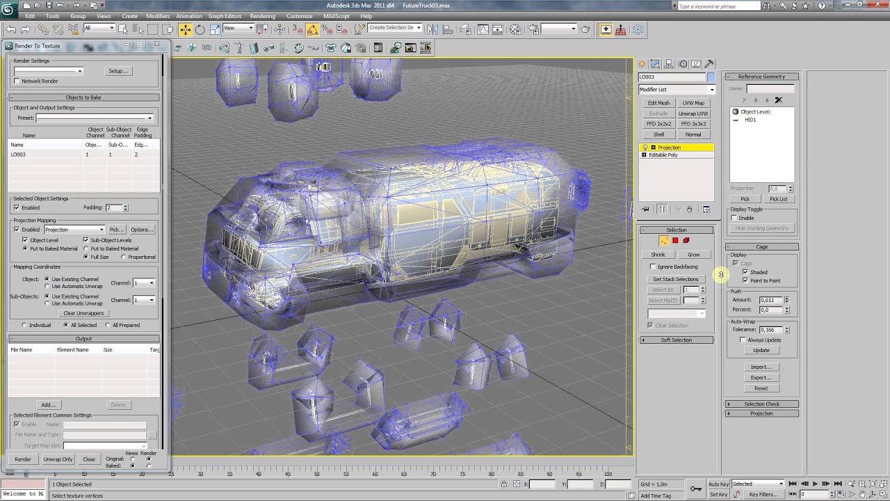 Урок 3. 3ds max tutorial (russian lang.). Baking normal map and ambient occlusion.