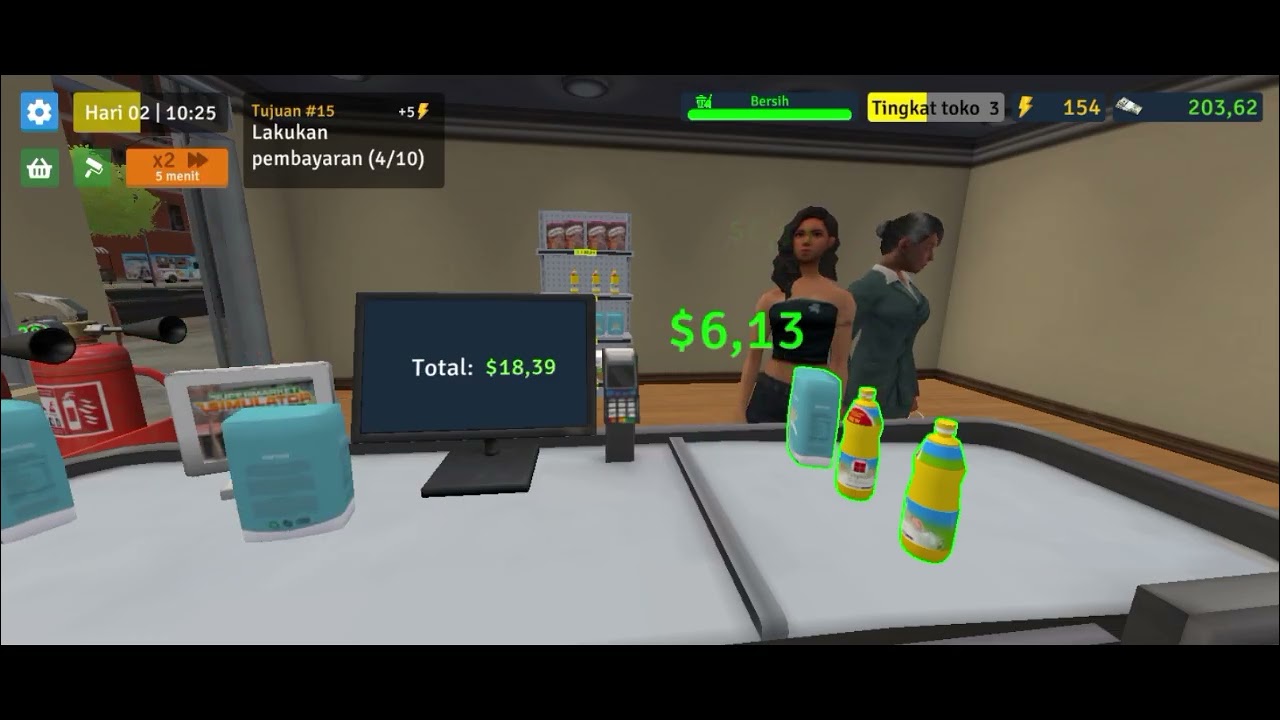 Kita main game :super market simulator