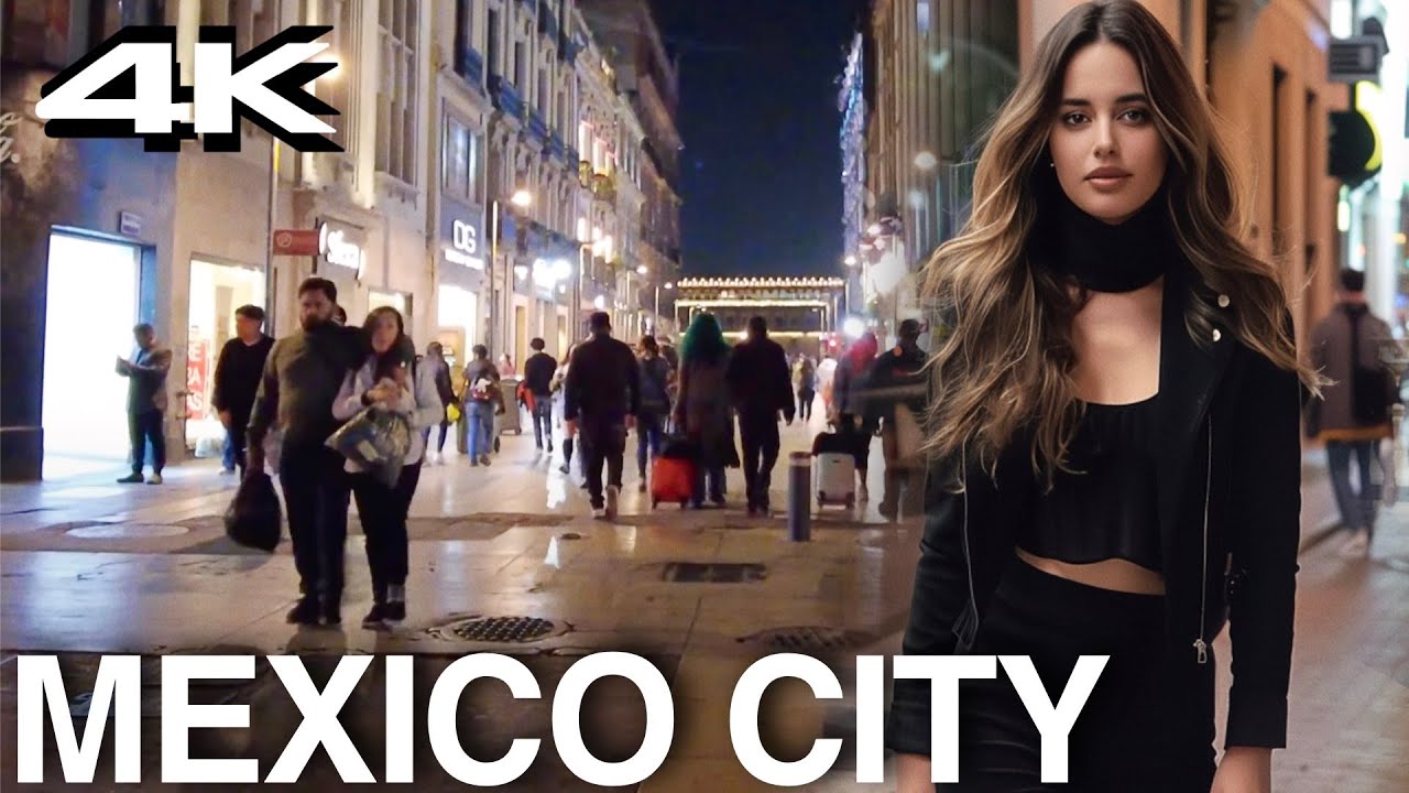 Mexico City. 4K Walk  at Night 🇲🇽