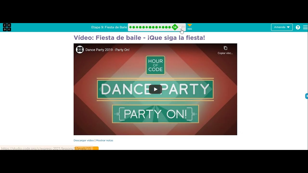Etapa 9 Fiesta de baile