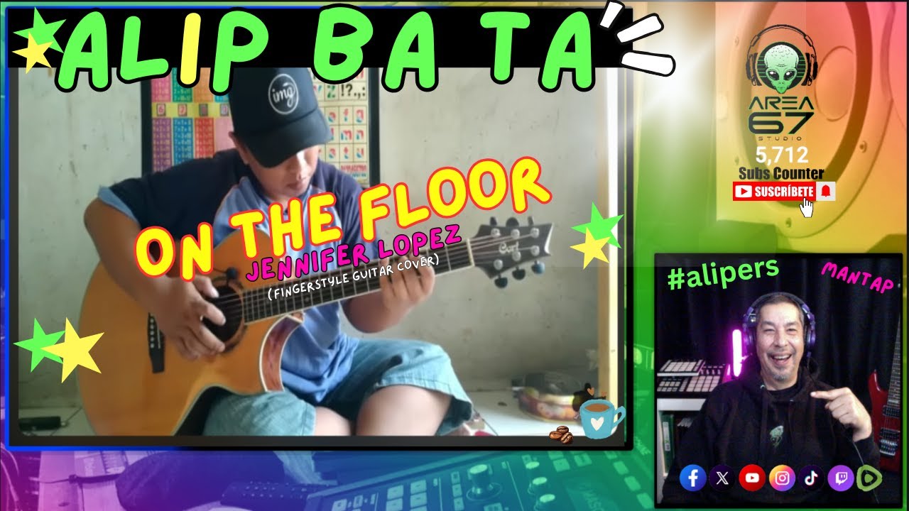ALIP BA TA - On The Floor (J-Lo) Обложка для пальцев | Реакция! 🎸 🔥