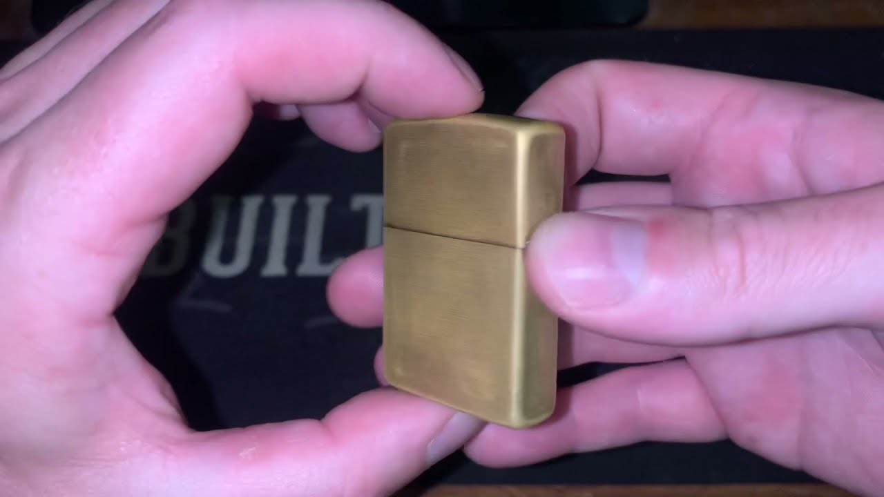 Zippo Brushed Brass Tarnish Progress - 3 Weeks