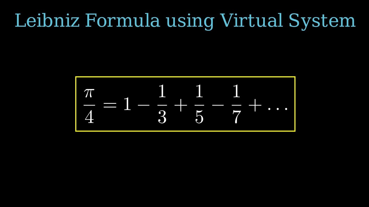 Deriving the Leibniz Formula for Pi Using the Virtual Number System!