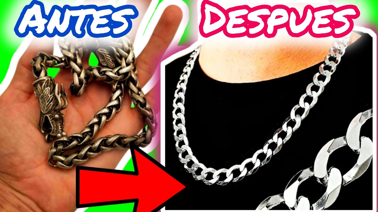 Como LIMPIAR Cadena de PLATA TOTALMENTE SUCIA en CASA