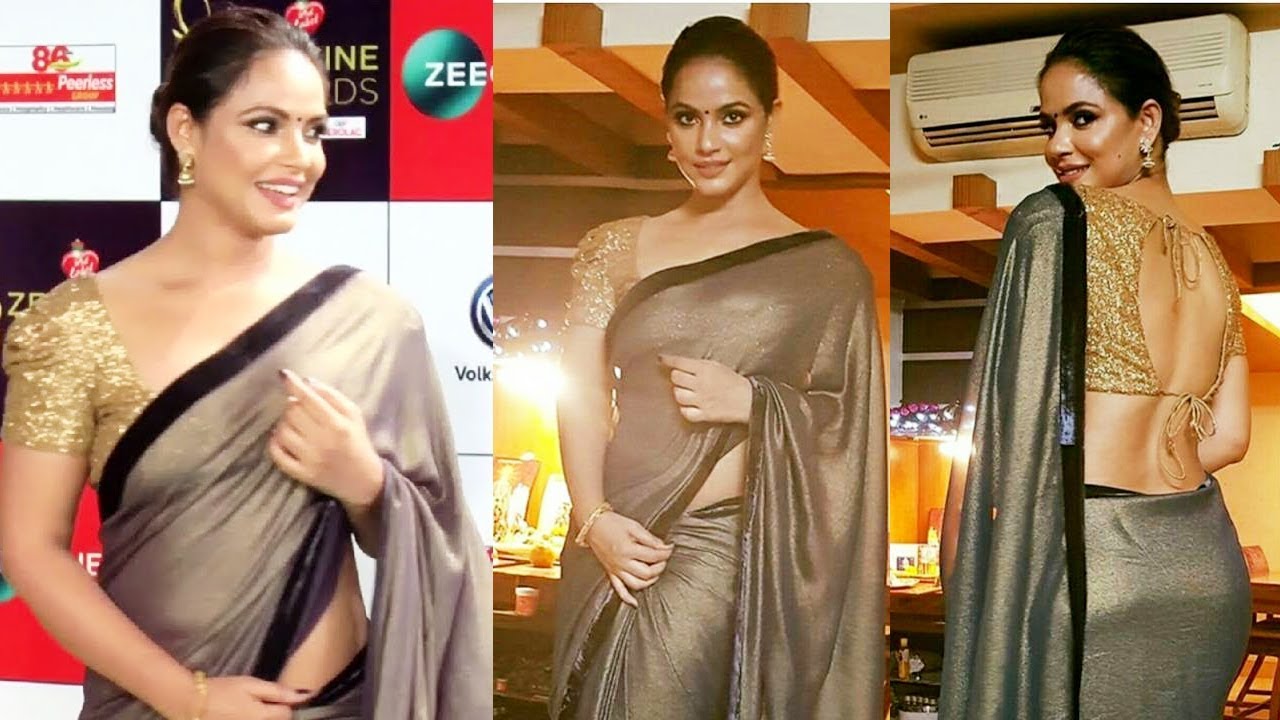 Neetu Chandra Looking Beautiful In Saree | Neetu Chandra At  Red Carpet