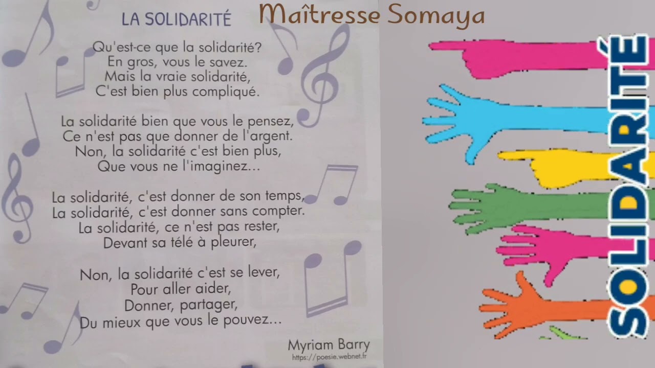 La Solidarité (chant) Horizon du Français+ CE2 - U2: La vie associative 