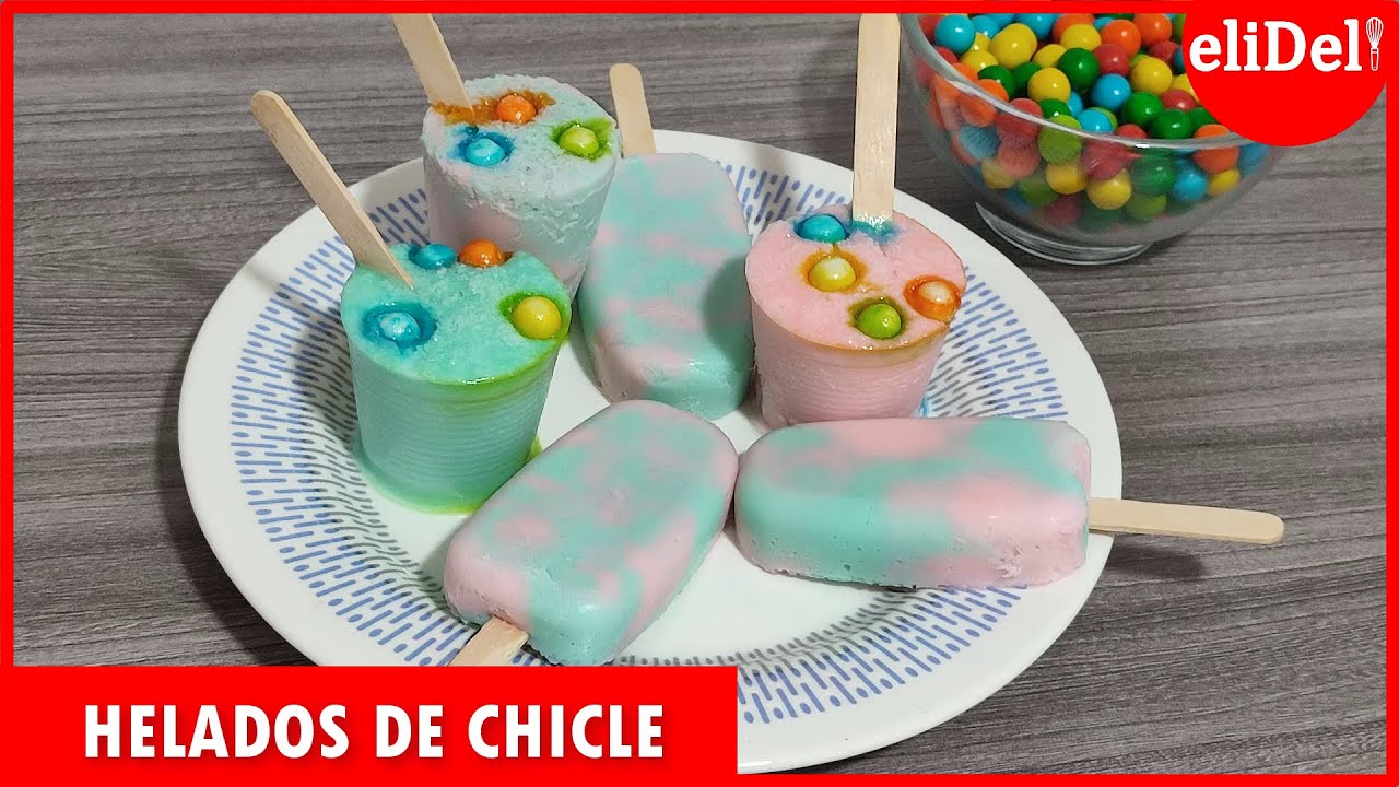 CÓMO HACER HELADOS DE CHICLE