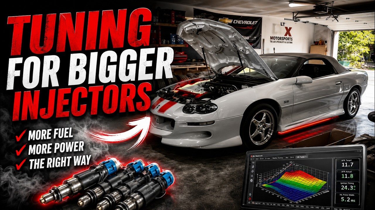 Кошмар тюнинга! Настройка под более крупные форсунки с помощью HP Tuners.
