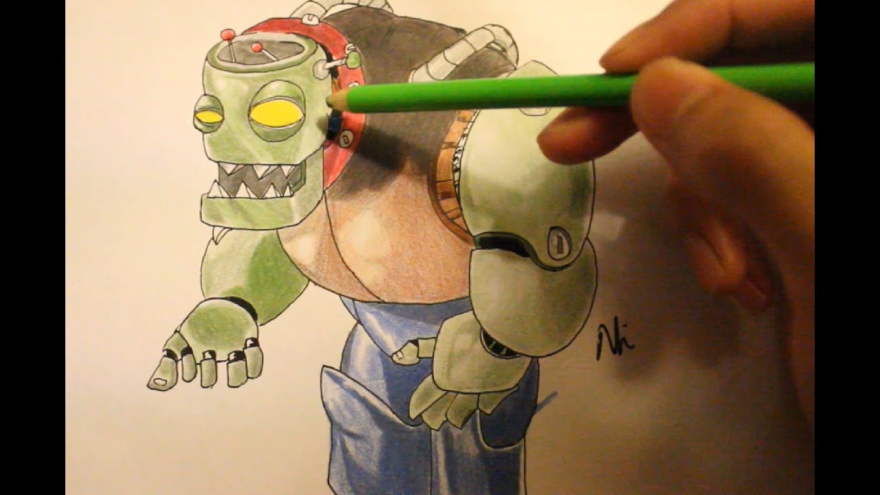 How To Draw Dr . Zomboss Plant Vs Zombie Drawings Part 1
