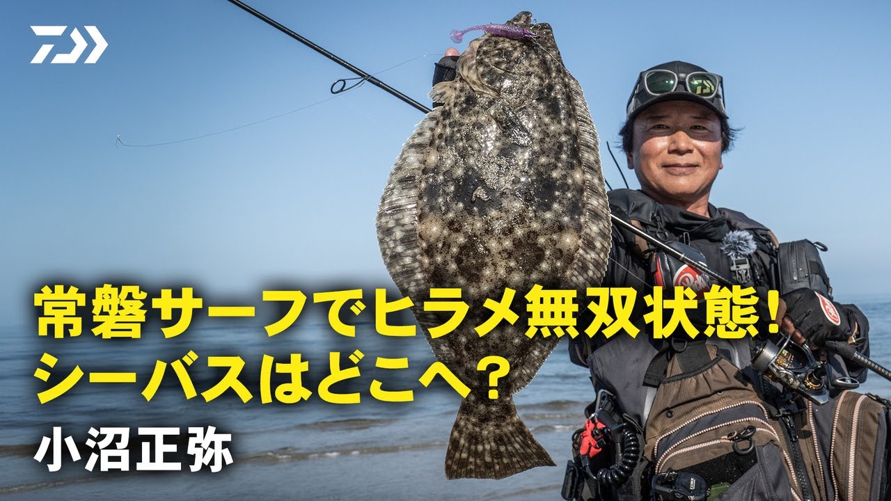 [シーバス] 小沼正弥が常磐サーフで大暴れ！ヒラメ連発の果てにシーバスが…