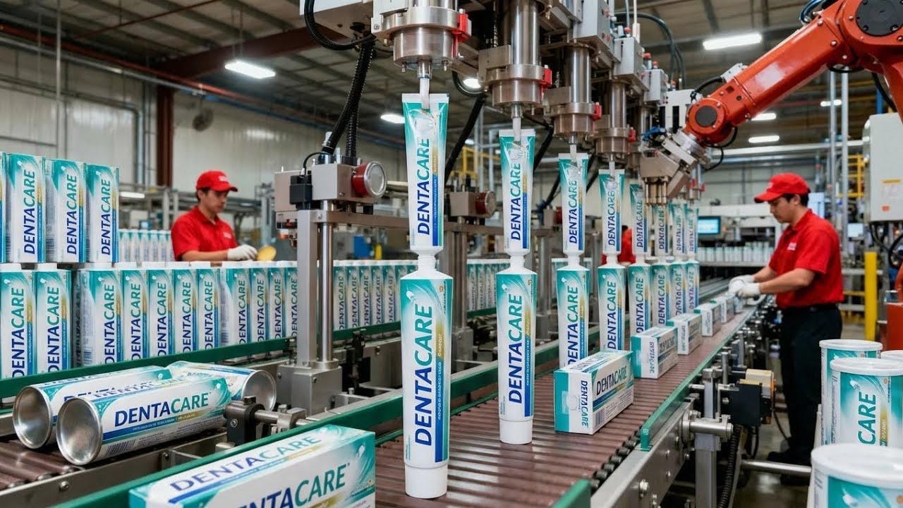 Inside the toothpaste factory. How millions of toothpaste are made.