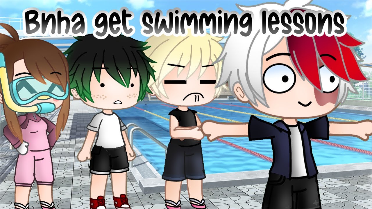 BNHA get swimming lessons || reaction au || gacha club