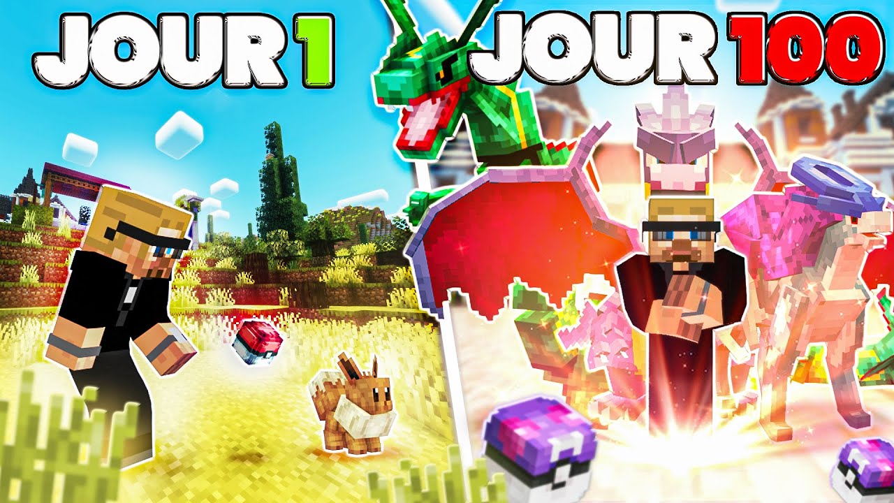 J'ai passé 100 JOURS sur COBBLEMON Star Academy (Pokémon dans Minecraft)