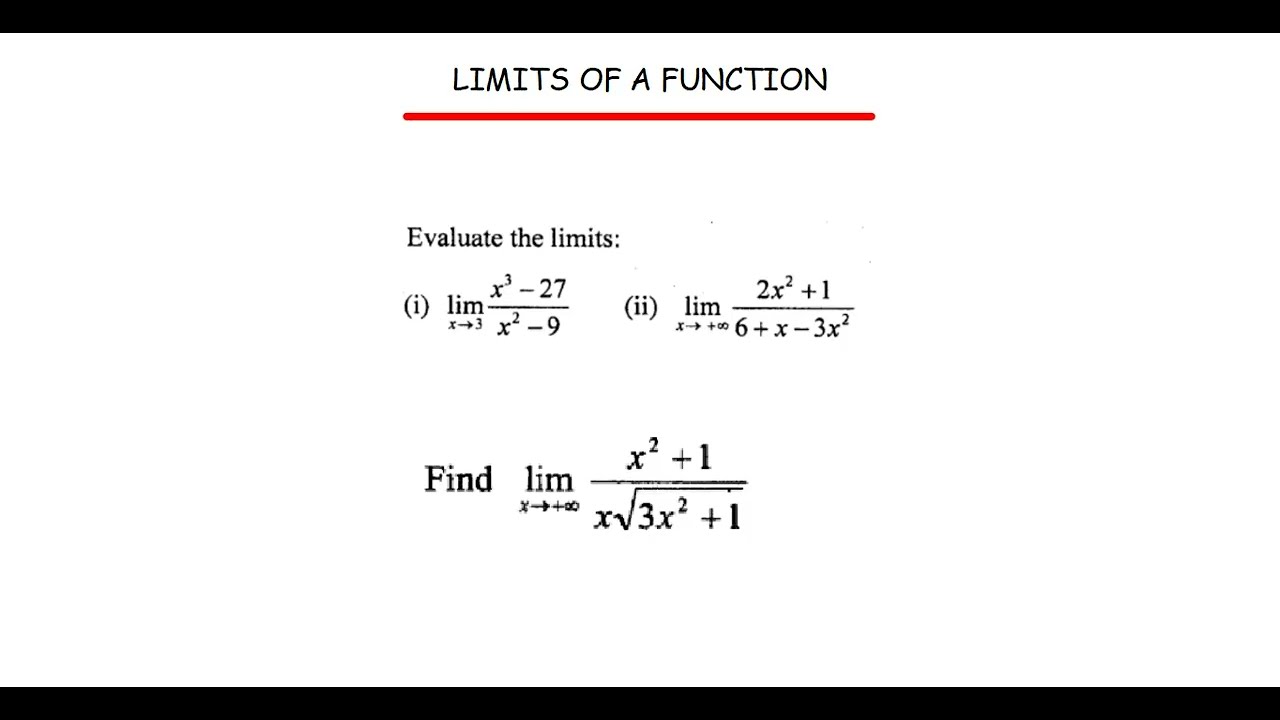 LIMITS OF A FUNCTION|| EXAM QUESTIONS|| UNZA