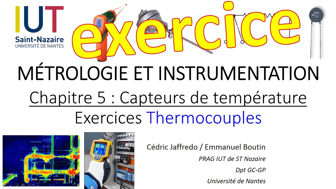 Exercice Thermocouple T - interpolation et incertitudes