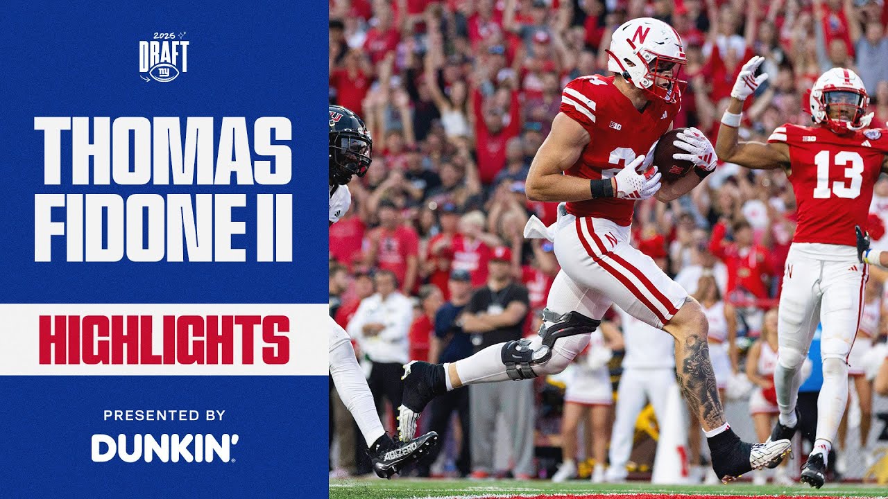HIGHLIGHTS: Thomas Fidone II | Giants Draft | Nebraska TE | New York Giants