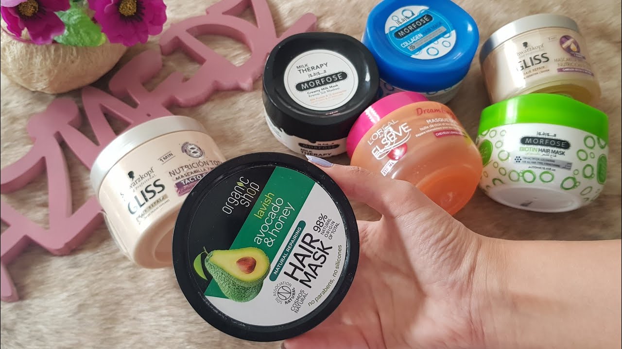 أحسن ماسكات الشعر المتقصف و الجاف لي جربتها/ masques pour cheveux secs et abîmés