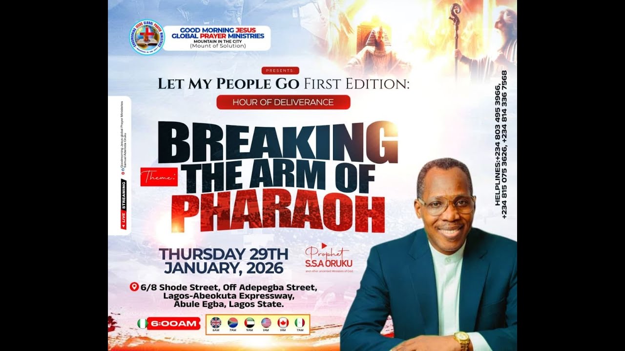 THURSDAY SERVICE | THEME: BREAKING THE ARM OF PHAROAH