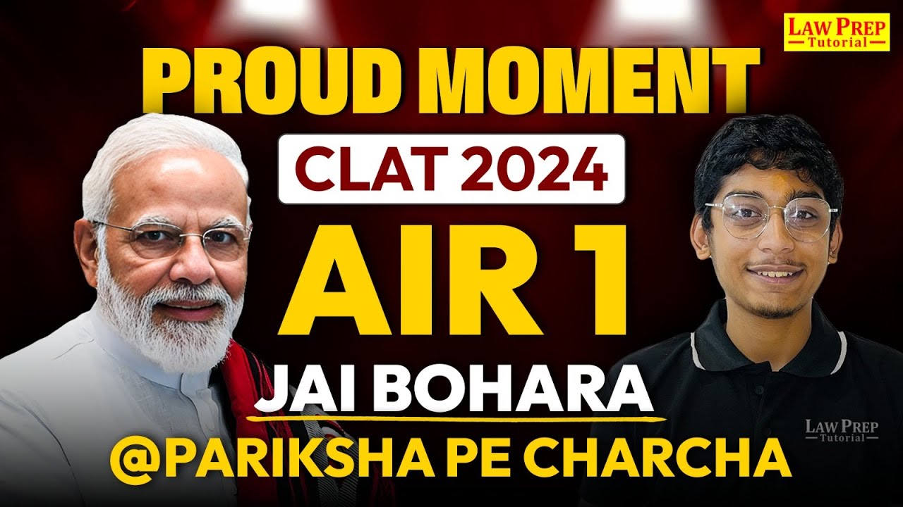 CLAT 2024 Topper Jai Bohara (AIR 1) at Pariksha Pe Charcha on Hon’ble PM @NarendraModi 's YT Channel