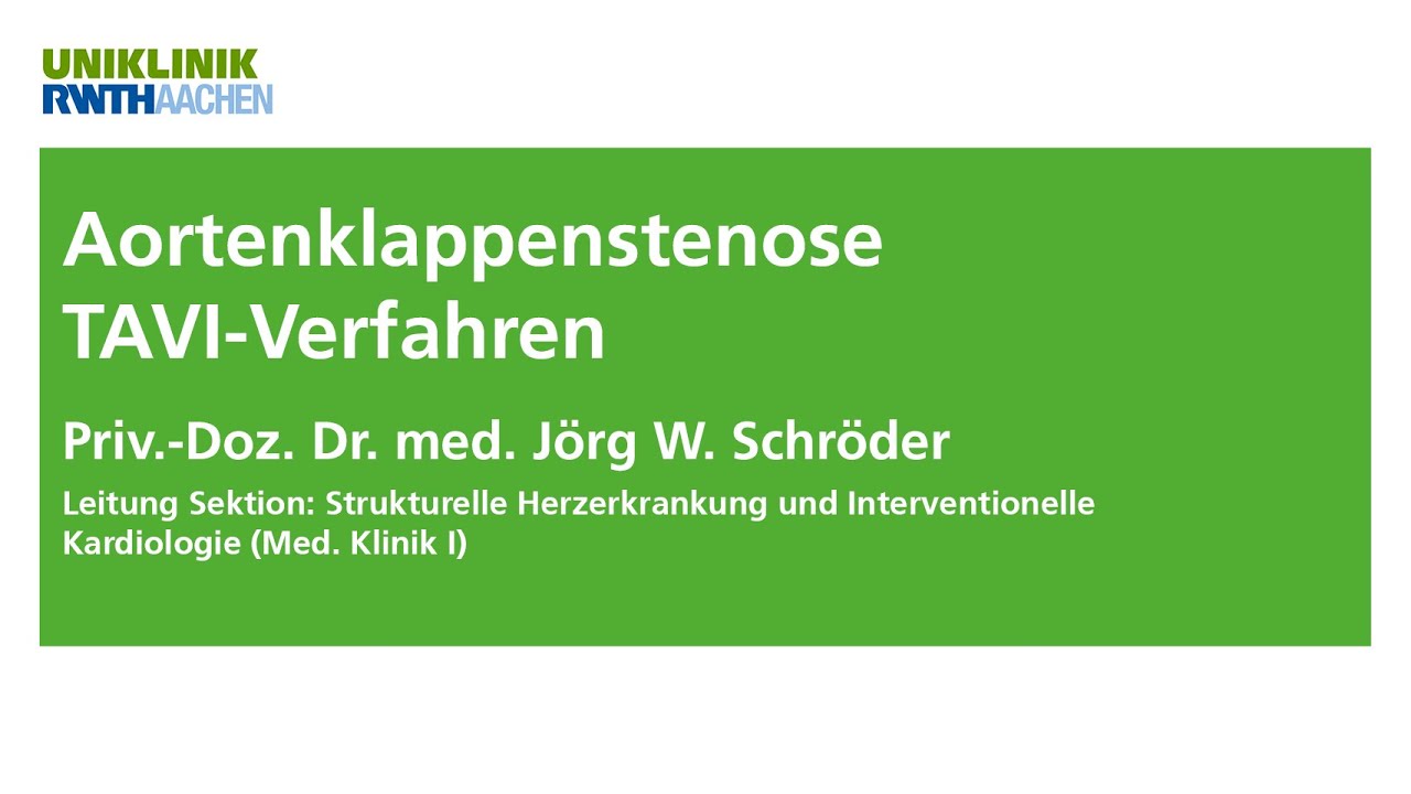 Kathetergest&uuml;tzte Aortenklappenimplantation (TAVI)