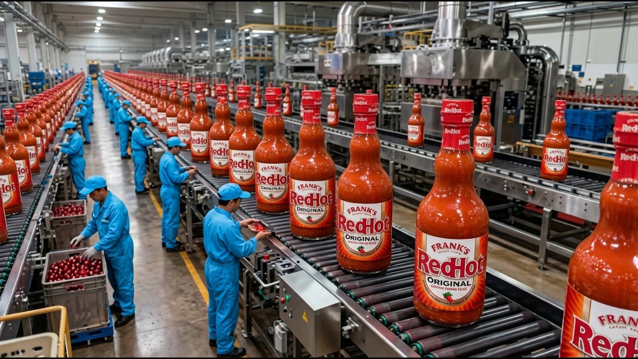 🌶️🔥 Inside a Cayenne Pepper Sauce Factory | Chilli Manufacturing | Factory Frenzy