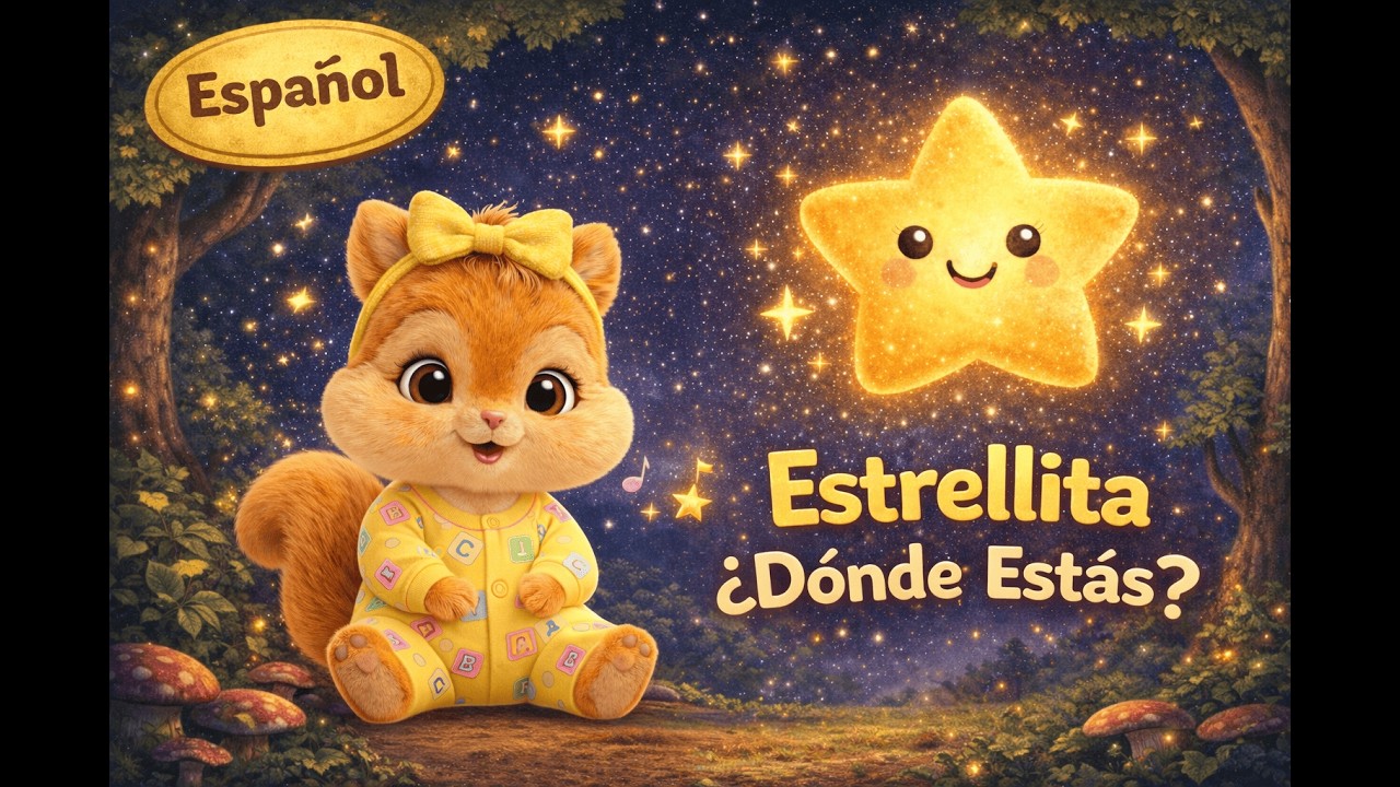 Estrellita ¿Dónde Estás? 🌙✨ | Canción Para dormir  Infantil en Español | El Bosque de Gugu