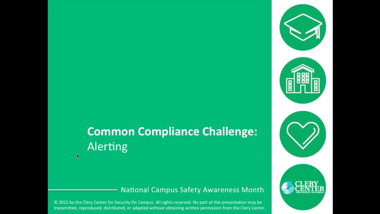 Clery Compliance Challenge: Alerting