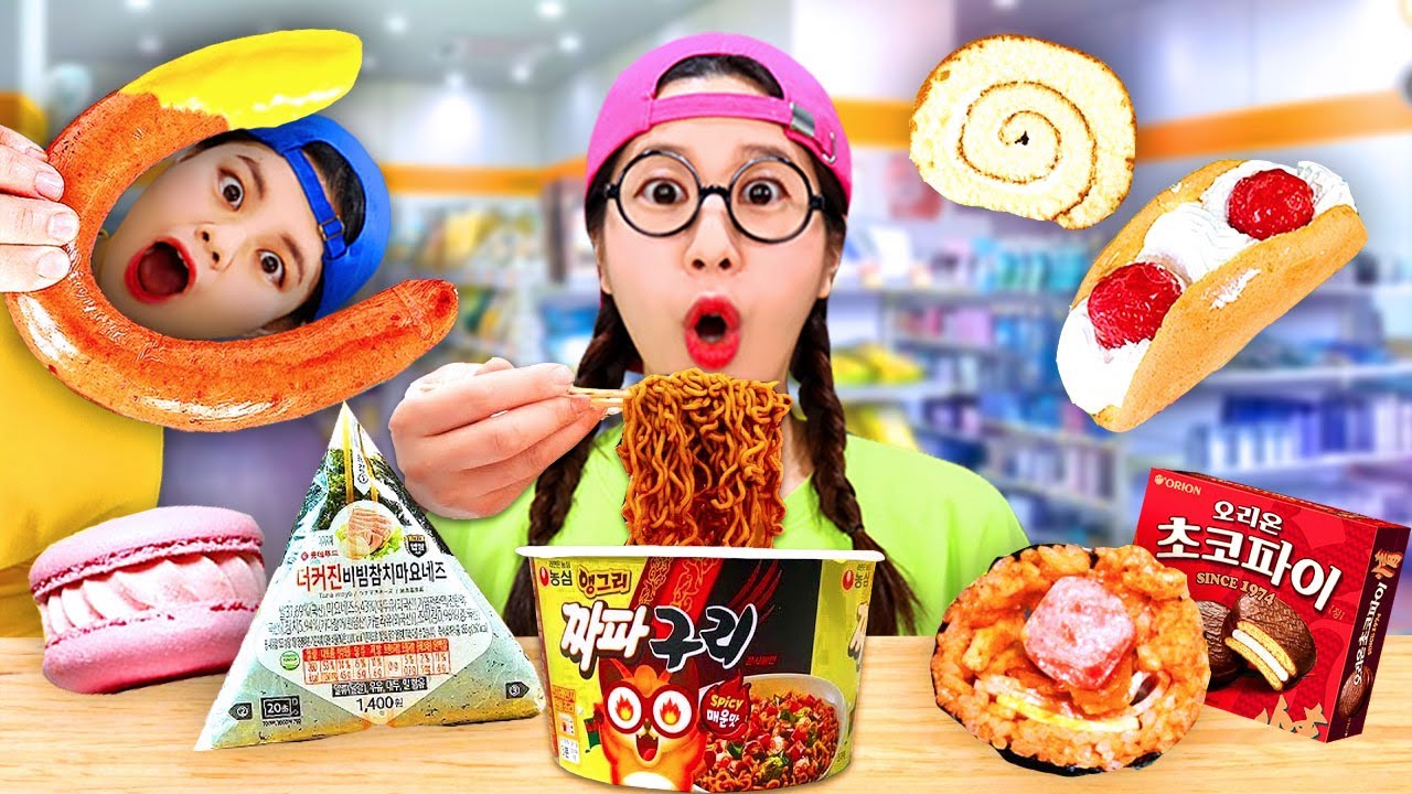 MUKBANG 한국의 편의점 먹방 모음 Tteokbokki & FIRE Noodle & Coran dog Korean Convenience Store Food 티미 TIMI