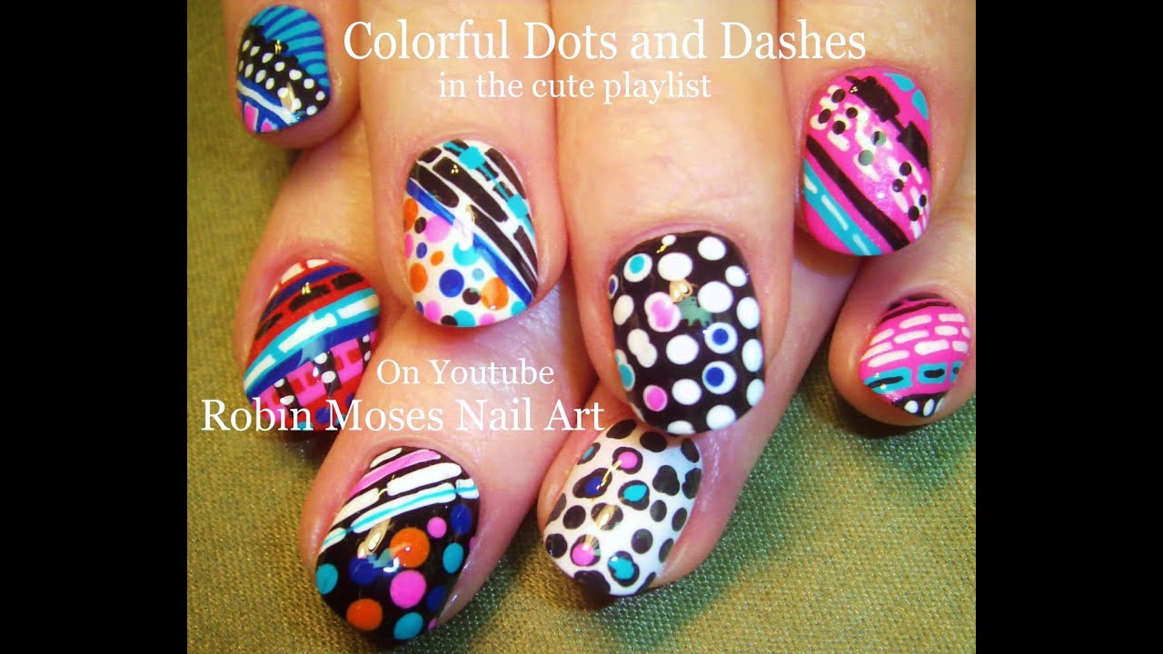 Nail Art Tutorial | Stripes and Polka DOT Nails | Fun and Crazy Nail Design!!