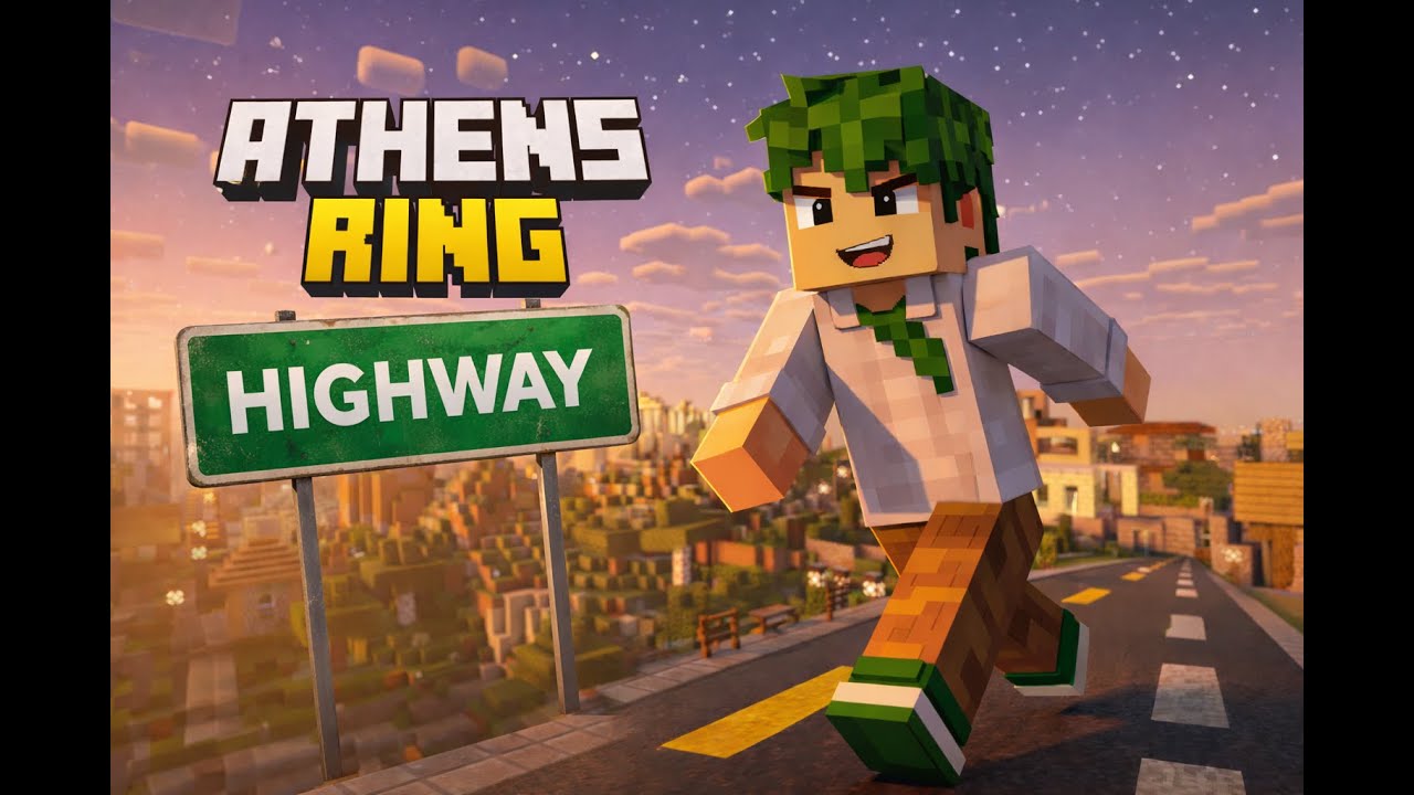 ATHENS ring Highway – Full drive | Minecraft Journey