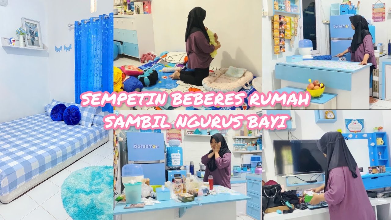 RUMAH TETEP RAPI WALAU PUNYA BAYI | BEBERES RUMAH & DAPUR SUPER BERANTAKAN SAMBIL NGURUS BAYI