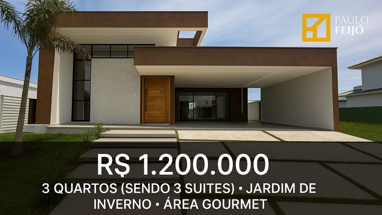Casa de Luxo no Condomínio Alphaville Maricá | 3 Suítes, Jardim de Inverno e Área Gourmet