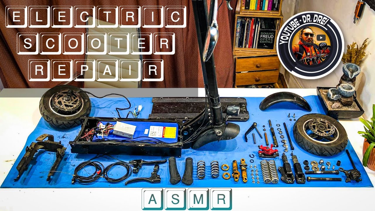 Repairing an Electric Scooter after a Car Accident - ASMR Restoration by Dr. Drei