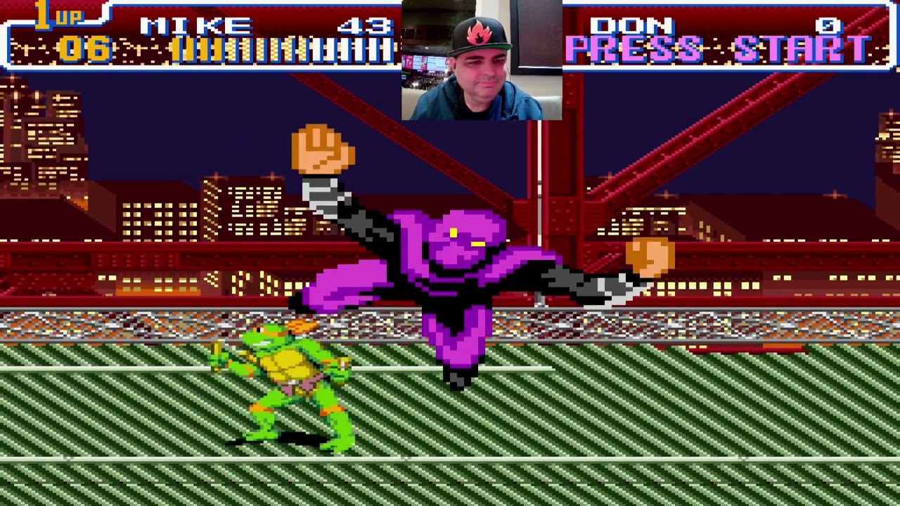 Turtles In Time Gameplay With Webcam 