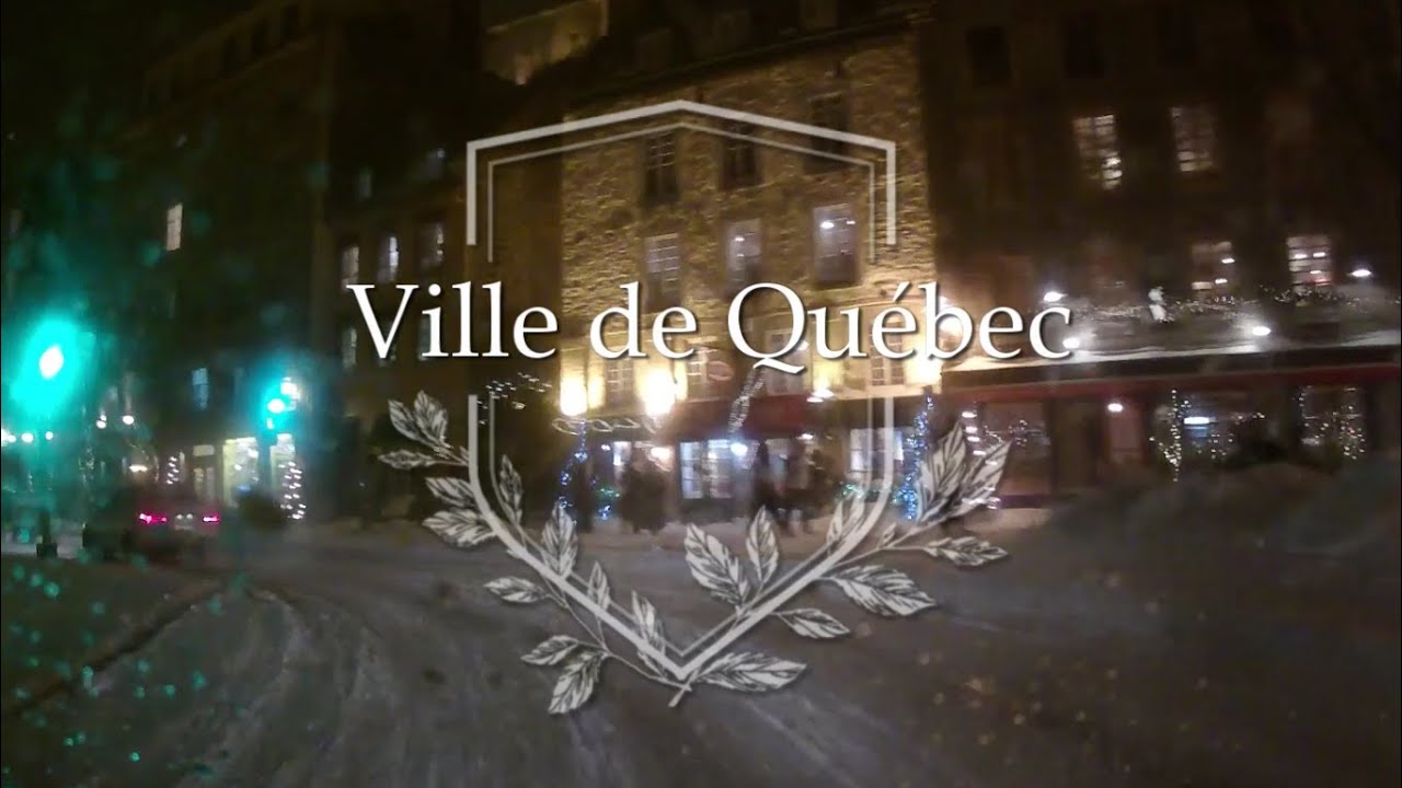 Driving Downtown Old Quebec City in Winter