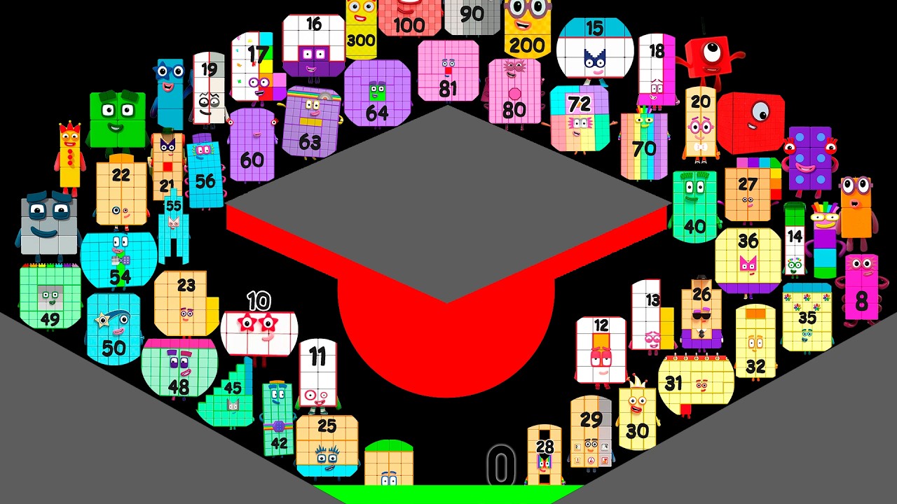 56 NEW Numberblocks Marbles In Algodoo - Numberblocks Marble Race Tournament! Round 6