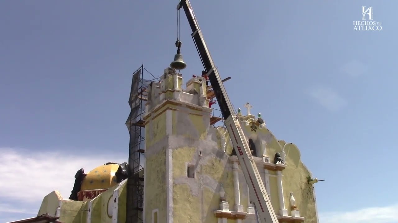 Campanas del templo de San Pedro Benito Juárez vuelven a todo lo alto