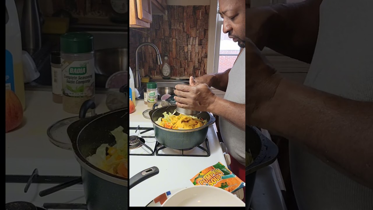 Cabbage 🥬 on saltfish rundown