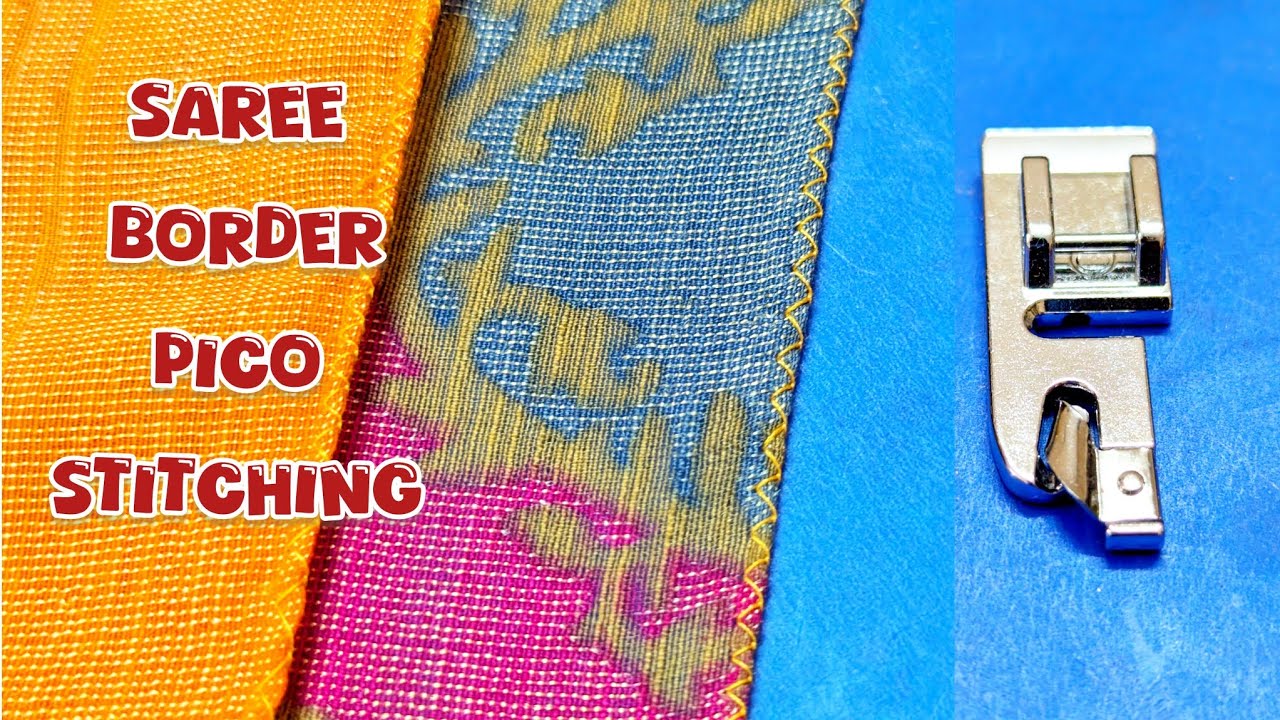 Вышивка пико-стежком по краю сари / Usha Janome Rolled Hem / Вышивка пико-стежком с Usha Janome W...