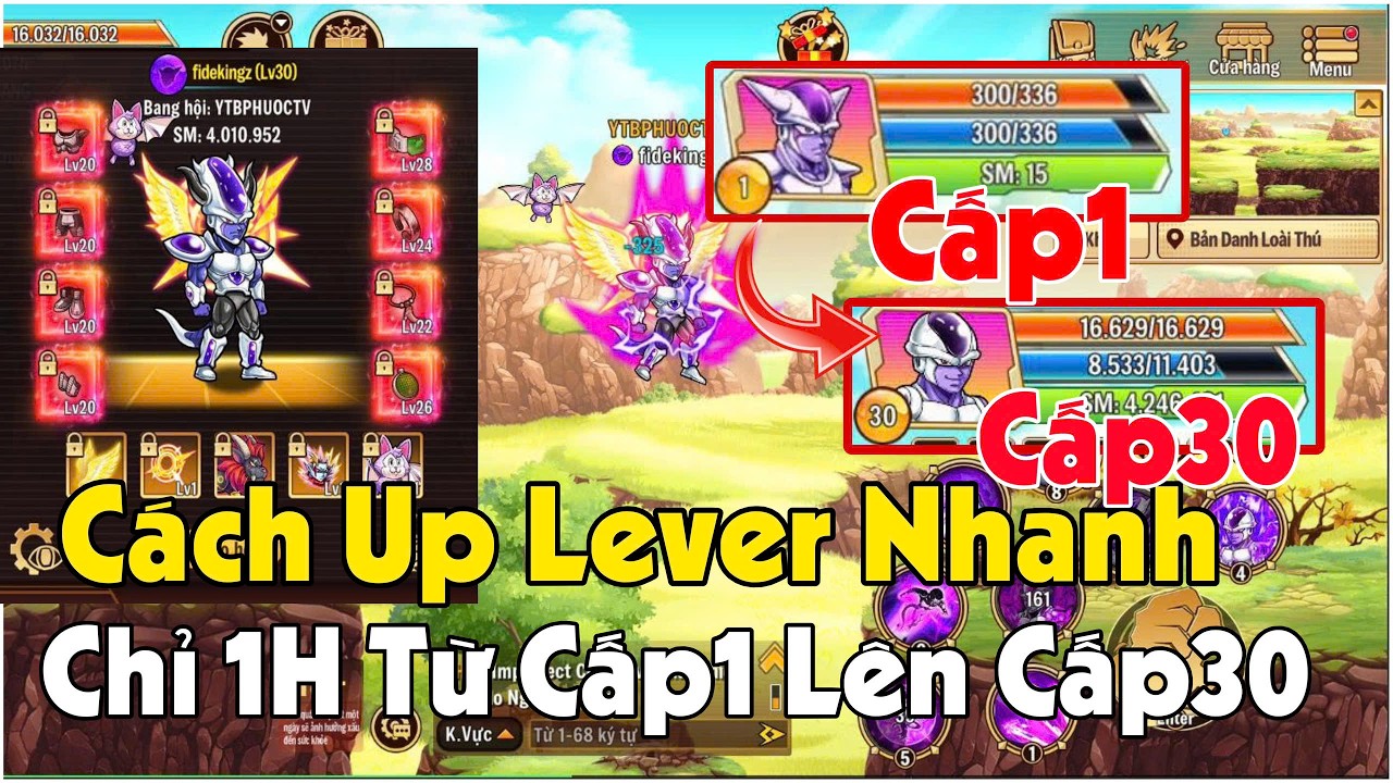 Vụ Trụ Đại Chiến - Cách Up Lever Nhanh Chỉ Với 1Giờ Từ Cấp1 Lên Cấp30 !