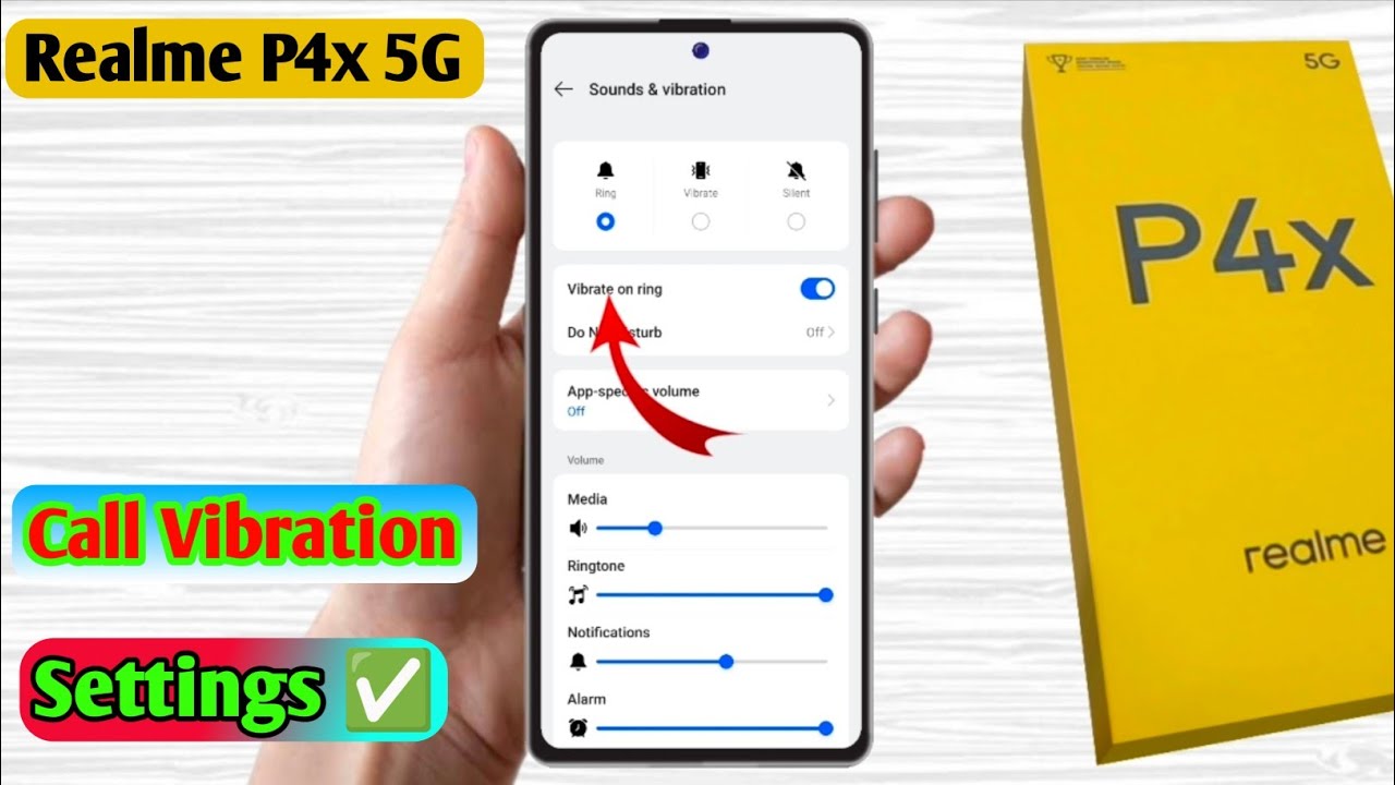 realme p4x me incoming call par vibrate kaise kare, realme p4x me call aane par vibration band karna