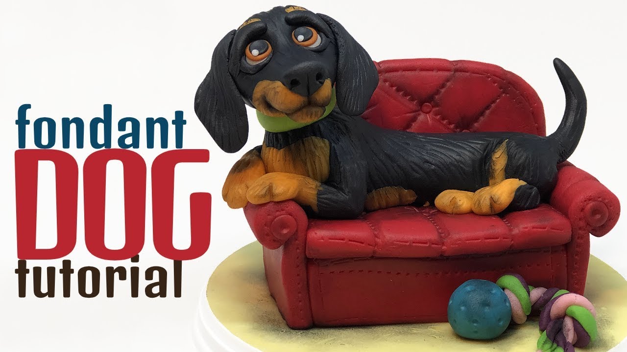 DACHSHUND DOG | fondant animals tutorial