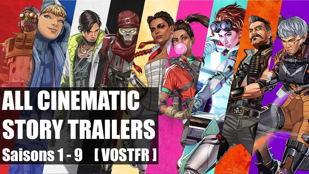 TOUTES LES BANDES ANNONCES ► Saisons 1-9 VOSTFR APEX LEGENDS HD // Histoire des personnages