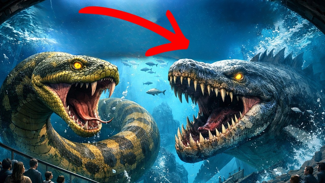 Prehistoric Creatures Aquarium 🐍🌊 | Titanoboa and Colossal Sea Monsters