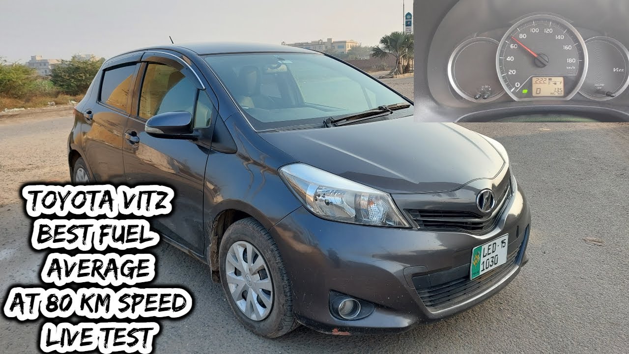 Toyota Vitz Best Fuel Average Live Test At 80 KM Speed | 2011 Model 1000cc