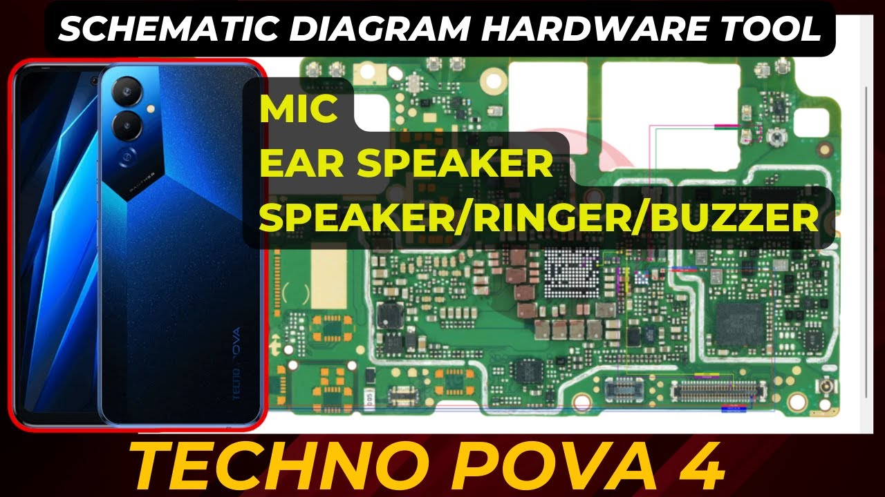 Techno POVA 4 Speaker / Buzzer / Ringer and Mic problem solution | Schematic Diagram | DMR SOLUTION