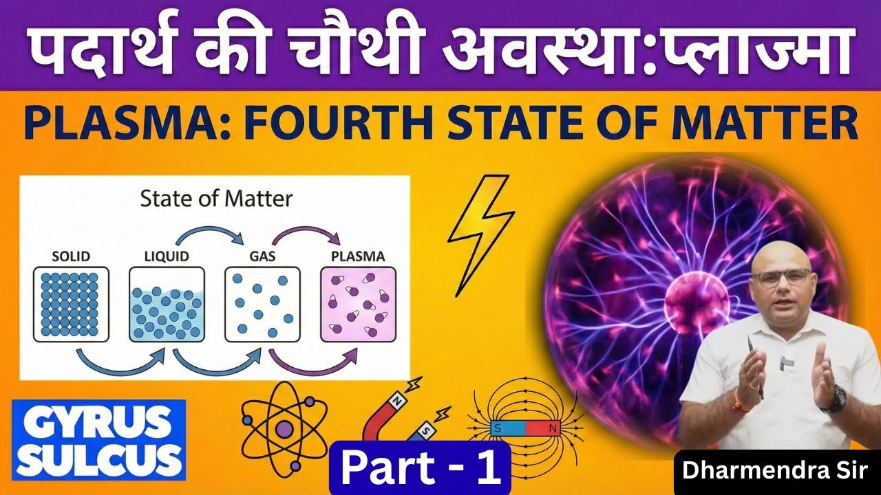 Plasma Part - 1 #dharmendrasir #gyrussulcus #physics #science #upsc  #chemistry #civilservices